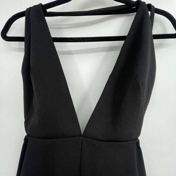 NWT Solace London Black Open Criss Cross Back Bacall Knee Length Dress Size 6 - Picture 4 of 13